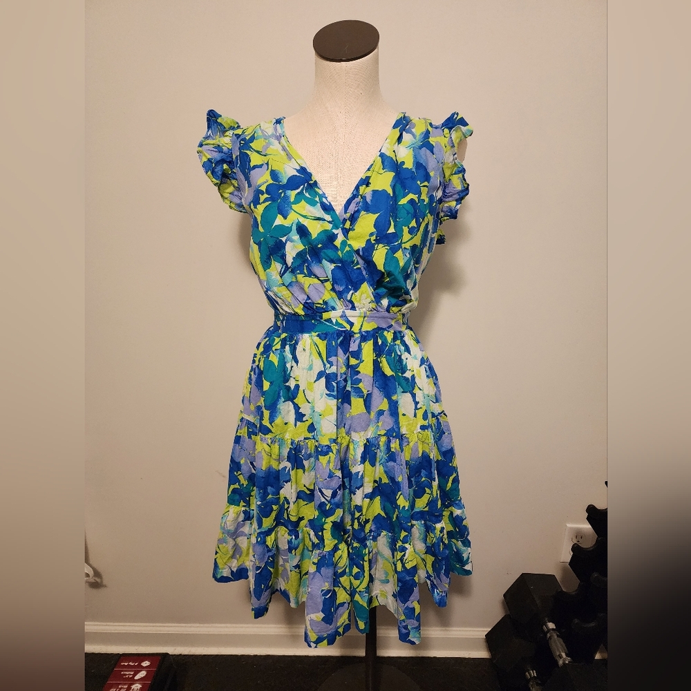 Taylor Blue and Green Dress